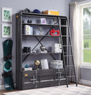 Cargo Bookcase w/Ladder, Gunmetal Acme