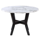 Kusa 5PC Pack Dining Set w/Engineering Stone Top, Black Finish Acme