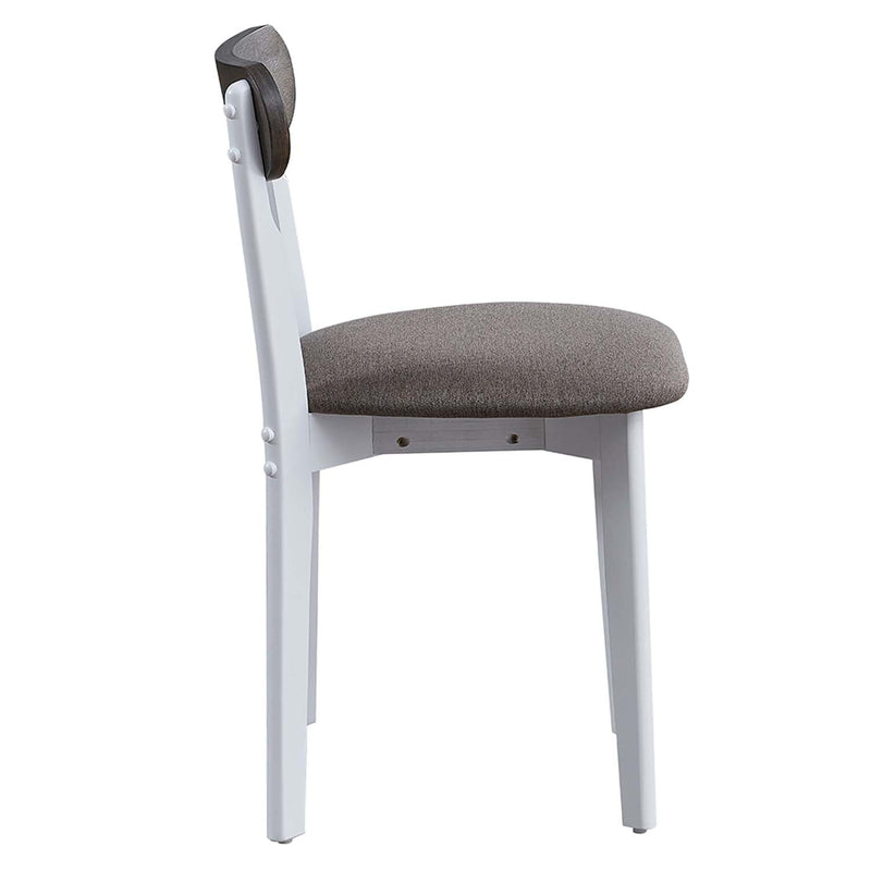 Fidelity 5Pc Pack Dining Set, White & Gray Finish Acme