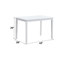 Fidelity 5Pc Pack Dining Set, White & Gray Finish Acme
