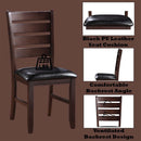 Urbana Side Chair 2Pc, Black Faux Leather & Cherry Finish Acme