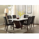 Britney Side Chair 2Pc, Espresso Faux Leather & Walnut Finish Acme