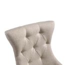 Gabrian Side Chair 2Pc, Two-tone Beige Fabric & Reclaimed Gray Finish Acme