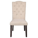 Gerardo Side Chair 2Pc, Beige Linen & Weathered Espresso Finish Acme