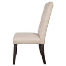 Gerardo Side Chair 2Pc, Beige Linen & Weathered Espresso Finish Acme