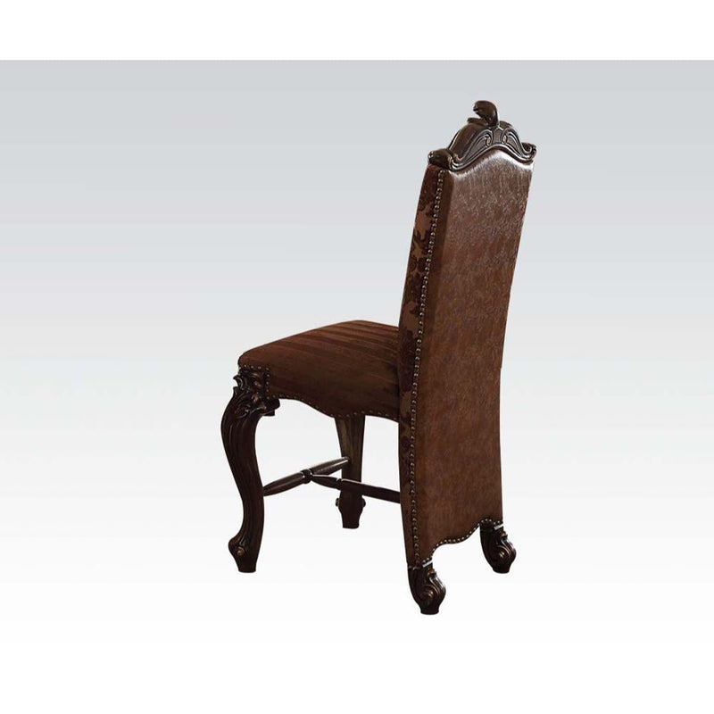 Versailles Counter Height Chair 2Pc, Faux Leather Acme