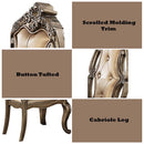 Ragenardus Side Chair 2Pc, Vintage Faux Leather & Vintage Oak Finish Acme