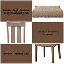 Nathaniel Side Chair 2Pc, Fabric & Maple Finish Acme