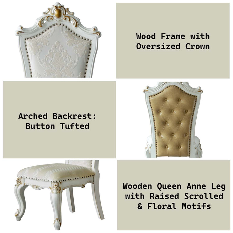 Picardy Side Chair 2Pc, Butterscotch Faux Leather Acme