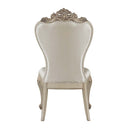 Gorsedd Side Chair 2Pc, Cream Fabric & Golden Ivory Finish Acme