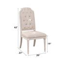 Wynsor Side Chair 2Pc, Antique White Finish Acme