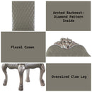 Dresden Side Chair 2Pc, Faux Leather &Vintage Bone White Finish Acme