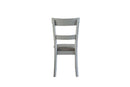 House Marchese Side Chair 2Pc, Two Tone Gray Fabric & Pearl Gray Finish Acme