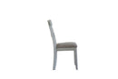 House Marchese Side Chair 2Pc, Two Tone Gray Fabric & Pearl Gray Finish Acme