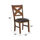 Apollo Side Chair 2Pc, Espresso Faux Leather & Walnut Finish Acme