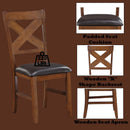 Apollo Side Chair 2Pc, Espresso Faux Leather & Walnut Finish Acme