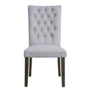 Merel Side Chair 2Pc, Gray Linen & Gray Oak Finish Acme