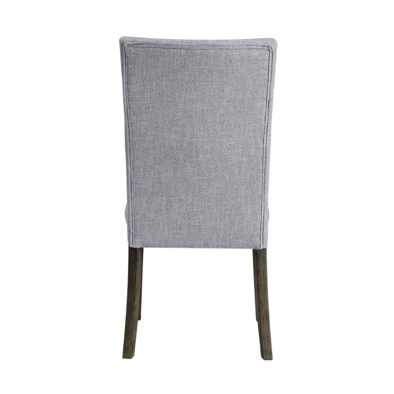 Merel Side Chair 2Pc, Gray Linen & Gray Oak Finish Acme