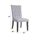 Merel Side Chair 2Pc, Gray Linen & Gray Oak Finish Acme
