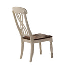 Dylan Side Chair 2Pc, Buttermilk & Oak Finish Acme