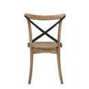 Kendric Side Chair 2Pc, Rustic Oak Finish Acme
