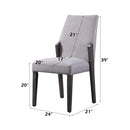 Belay Side Chair 2Pc, Gray Fabric & Gray Oak Finish Acme