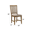 Wallace II Side Chair 2Pc, Tan Linen & Weathered Oak Finish Acme