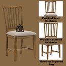 Wallace II Side Chair 2Pc, Tan Linen & Weathered Oak Finish Acme