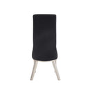 Gianna Side Chair 2Pc, Black Velvet & Stainless Steel Acme