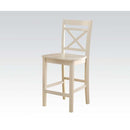 Tartys Counter Height Chair 2Pc, Cream Finish Acme