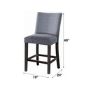 Yelena Counter Height Chair 2Pc, Fabric & Weathered Espresso Finish Acme