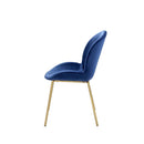 Chuchip Side Chair 2Pc, Blue Velvet & Gold Finish Acme