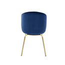 Chuchip Side Chair 2Pc, Blue Velvet & Gold Finish Acme