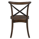 Kaelyn Side Chair 2Pc, Dark Oak & Black Metal Finish Acme