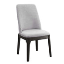 Madan Side Chair 2Pc, Light Gray Linen & Gray Oak Finish Acme