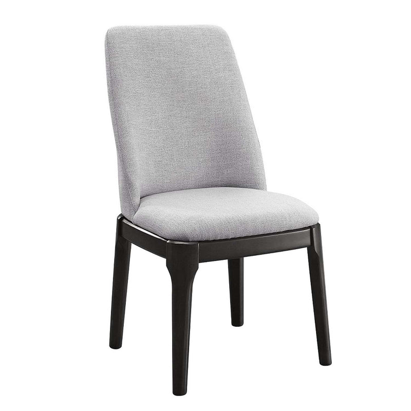 Madan Side Chair 2Pc, Light Gray Linen & Gray Oak Finish Acme