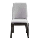 Madan Side Chair 2Pc, Light Gray Linen & Gray Oak Finish Acme
