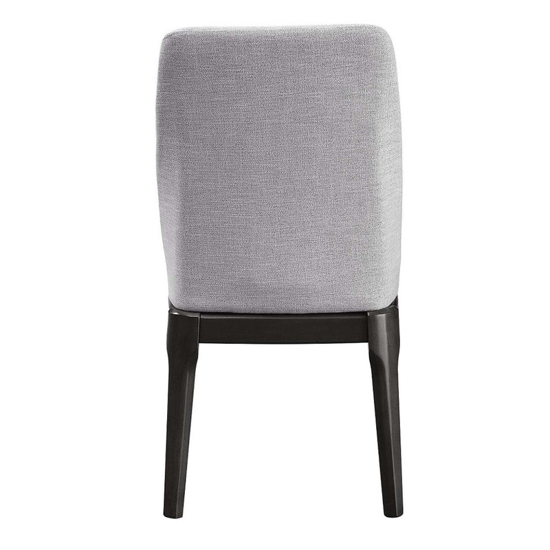 Madan Side Chair 2Pc, Light Gray Linen & Gray Oak Finish Acme