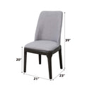 Madan Side Chair 2Pc, Light Gray Linen & Gray Oak Finish Acme