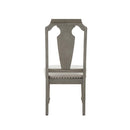 Zumala Side Chair 2Pc, Beige Linen & Weathered Oak Finish Acme