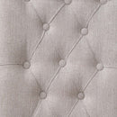 Yabeina Side Chair 2Pc, Beige Linen & Gray Finish Acme