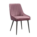 Riley Side Chair 2Pc, Pink Fabric & Black Finish Acme