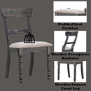 Leventis Side Chair 2Pc, Light Brown Linen & Weathered Gray Finish Acme