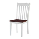 Green Leigh Side Chair 2Pc, White & Walnut Finish Acme