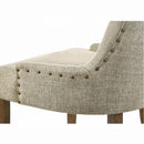 Yotam Side Chair 2Pc, Beige Fabric & Salvaged Oak Finish Acme