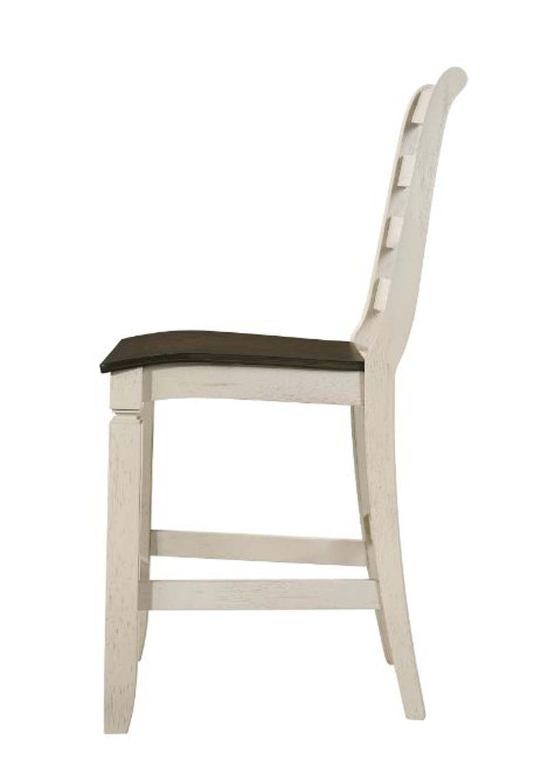 Tasnim Counter Height Chair 2Pc, Oak & Antique White Finish Acme