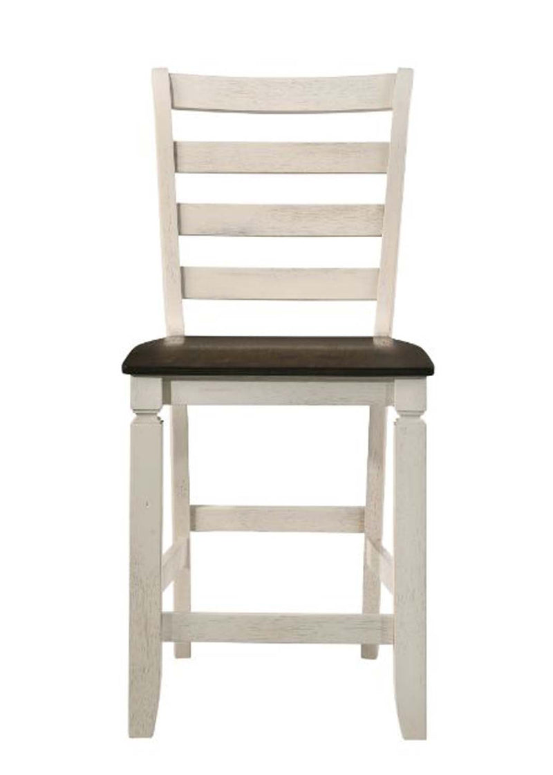 Tasnim Counter Height Chair 2Pc, Oak & Antique White Finish Acme