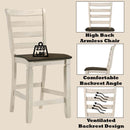 Tasnim Counter Height Chair 2Pc, Oak & Antique White Finish Acme