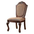 Chateau De Ville Side Chair 2Pc, Fabric & Cherry Finish Acme