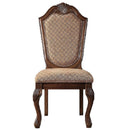 Chateau De Ville Side Chair 2Pc, Fabric & Cherry Finish Acme